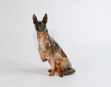 Royal Doulton early model of a seated Alsatian HN921, impressed date 1930, a/f - front leg