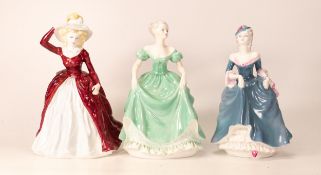 Coalport Ladies of Fashion lady figures to include Margaret, Regina and Henrietta (3)