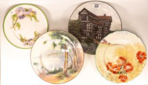 Four Royal Doulton Cabinet Plates to include Tudor Mansion Little Moreton Hall Cheshire T.C.1031,