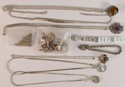 Large quantity of sterling silver jewellery, weight 150g appx., includes some nice and saleable