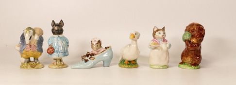 Beswick Beatrix Potter figures to include Ribby, Tommy Brock, Pig Wig, Squirrel Nutkin, Rebeccah