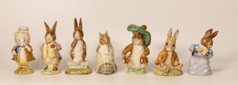 Beswick Beatrix Potter figures to include Fierce bad Rabbit, Amiable Guinea pig, Chippy Hackee,