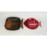 Beswick stylised fish dishes model numbers 2167 and 2170 (2)