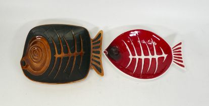 Beswick stylised fish dishes model numbers 2167 and 2170 (2)