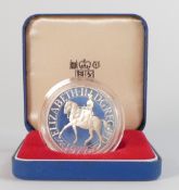 Royal Mint Silver encapsulated 1977 Jubilee coin, boxed.