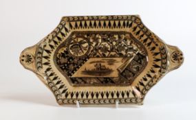 19th century transfer printed pickle dish, in the style of James Beech, Swan Bank Works, Tunstall,