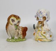 Beswick Beatrix Potter BP2 figures Lady Mouse & Old Mr Brown (2)
