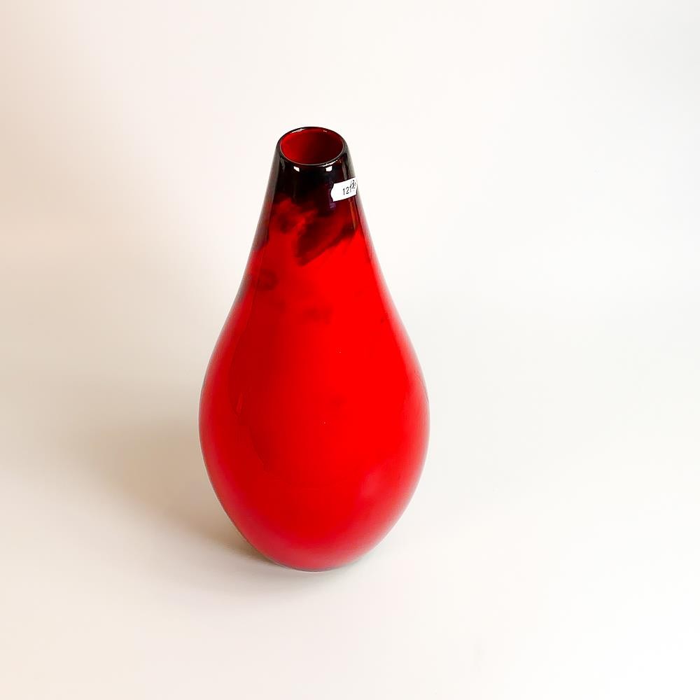 Peggy Davies Ruby Fusion large vase with Taj Mahal design, 40cm tall - Image 3 of 4