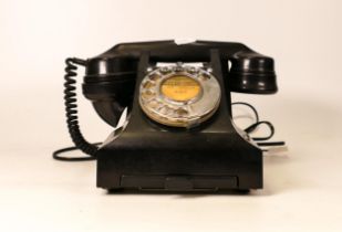 Black Bakelite telephone model 312F-558/3A , coverted to modern specs, with discreetly positioned