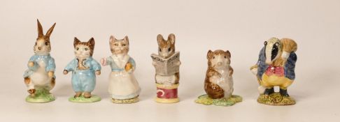 Beswick Beatrix Potter figures to include Timmy Willie, Tommy Brock, Tabitha Twitchett, Tailor of