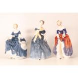 Royal Doulton lady figures to include Hilary HN2335, Phyllis HN3180 and Adrienne HN2304 (3)
