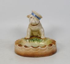 Beswick bulldog ashtray with sailors hat on 810