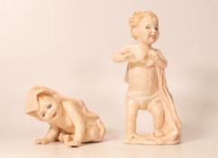 Royal Doulton Pears Advertising baby figures Well Done HN3362 and Peek-a boo HN3363 (2)