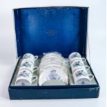 Royal Worcester woodlands coffee can and saucer set in original presentation box. (12)