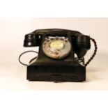 Black Bakelite telephone model 301L.PX/51/2A, converted to modern specs, with discreetly