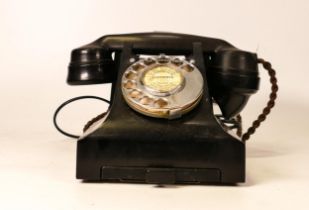 Black Bakelite telephone model 301L.PX/51/2A, converted to modern specs, with discreetly