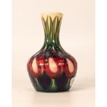 Moorcroft vase decorated with tulips. Dated 2003, height 10.5cm