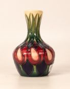 Moorcroft vase decorated with tulips. Dated 2003, height 10.5cm