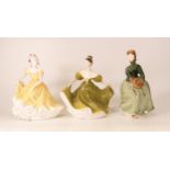 Royal Doulton lady figures to include Lynne HN2329, Ninette HN2379 and Grace HN2318 (3)