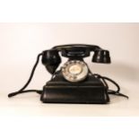 Black Bakelite telephone model H37/234 , converted to modern specs, with discreetly positioned