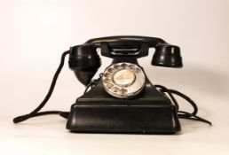 Black Bakelite telephone model H37/234 , converted to modern specs, with discreetly positioned