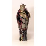 Moorcroft swallows in smoke vase by Kerry Goodwin. Dated 2012 and signed to base, 31cms high. This