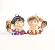 Royal Doulton intermediate character jugs to include Artful Dodger D7219 and Oliver Twist D7218 (2)