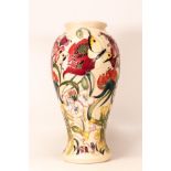Moorcroft A family through flowers patterned vase. Limited edition 178/250. Signed by Emma