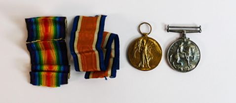 Pair First World War WWI medals awarded to 2840 Dvr. E.E. Watkins R.A comprising 1914-1918 Silver