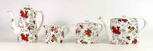 Samuel Radford’s The Gatineau bone China tea ware to include tea pot, coffee pot, milk & sugar,