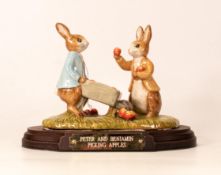 John Beswick Beatrix Potter Tableau Peter & Benjamin Picking Apples P4160, limited edition