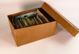 Large box of mid century postcards, a large quantity