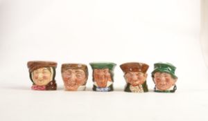 Royal Doulton character ashtrays to include Parson Brown, Old Charlie, Farmer John, Sairey Gamp &