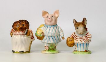 Beswick Beatrix potter figures to include little pig Robinson, Mr Tittlemouse and Mrs Tiggy