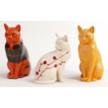 North Light large resin figures of cats, tallest height 17cm. These were removed from the archives