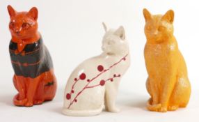 North Light large resin figures of cats, tallest height 17cm. These were removed from the archives