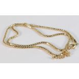 9ct gold lightweight fancy 9ct gold necklace, 49cm long, 6.35g.