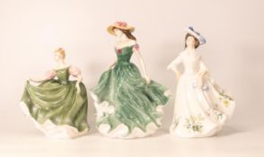 Royal Doulton lady figures to include Michele Hn2234, Adele HN2480 and Best Wishes HN3971 ( 2nds)
