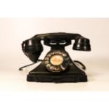 Black Bakelite telephone model 1/232F TE47/2 , converted to modern specs, with discreetly positioned