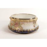 Carlton Blush ware metal mounted fruit bowl with Arvista decoration, by Wiltshaw & Robinson,
