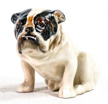 Rare Royal Doulton seated Bulldog HN881. Circa 1940, height 7cm.