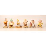 Roya Doulton Snow White Figures Happy Thats Me SW27, Aw Shucks Sw23, Irresistibly Loveable Sw24,