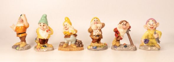 Roya Doulton Snow White Figures Happy Thats Me SW27, Aw Shucks Sw23, Irresistibly Loveable Sw24,