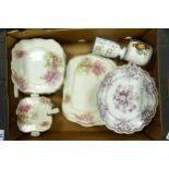 A mixed collection of items to include Meakins Lilac Time Dinner Ware, Minton Haddon Haddon hall