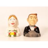 John Beswick Collection Ceramic Novelty Wedding Theme Salt & Pepper Pots, height 10cm(2)