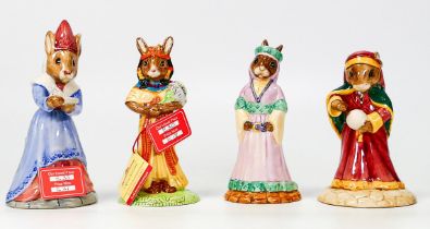 Royal Doulton Bunnykins figures to include Ankhesenamun DB295, Maid Marion DB245, Sundial DB213