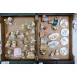 A large collection of Cherished & similar resin teddies (2 trays)