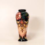 Moorcroft Oberon Patterned Vase, silver line seconds, height 20cm(2)