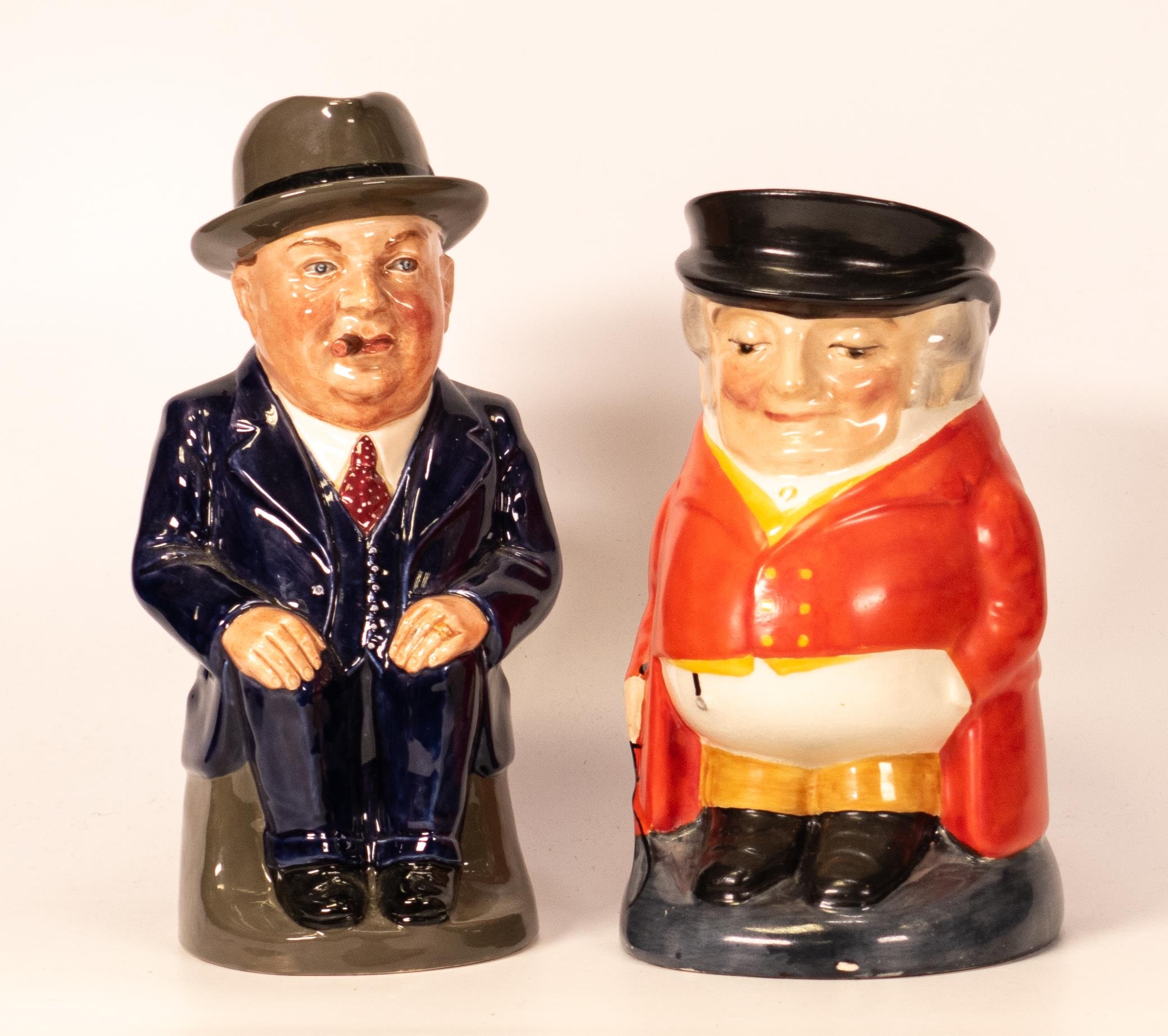 Royal Doulton larger Toby jugs Cliff Cornel & The Huntsman D4090(2)