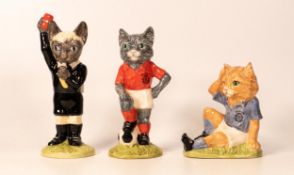 Beswick The Football Felines Collection to include Kitcat FF3, Mee-Ouch FF2 & Red Card FF5(3)